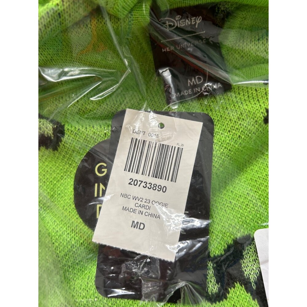 Her Universe Nightmare Before Christmas Oogie Boogie Cardigan Size M Green - Picture 3 of 3